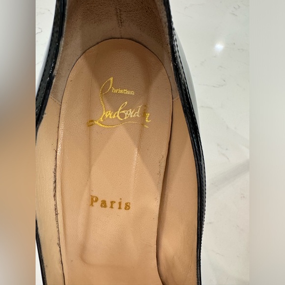 Christian Louboutin Milady Black Patent Leather Heels Size 40/ 8.5 US - Picture 5 of 14